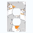 thumbnail image 2 of Metal Light Switch Plate Cover Magical Orange Rainbow Unicorn UNI009, 2 of 13