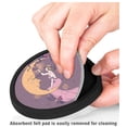 thumbnail image 3 of Silicone Non-Slip Drink Coasters with Removable Printed Absorbent Felt Pad - Set of 4 - Moon & Woman with Purple Background, 3 of 3