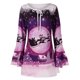 thumbnail image 1 of Mujer Tallas grandes Manga larga Casual O-cuello Navidad Impreso Mangas acampanadas Cordón Camiseta Jersey Blusa Pompotops gfhjh15094, 1 of 5