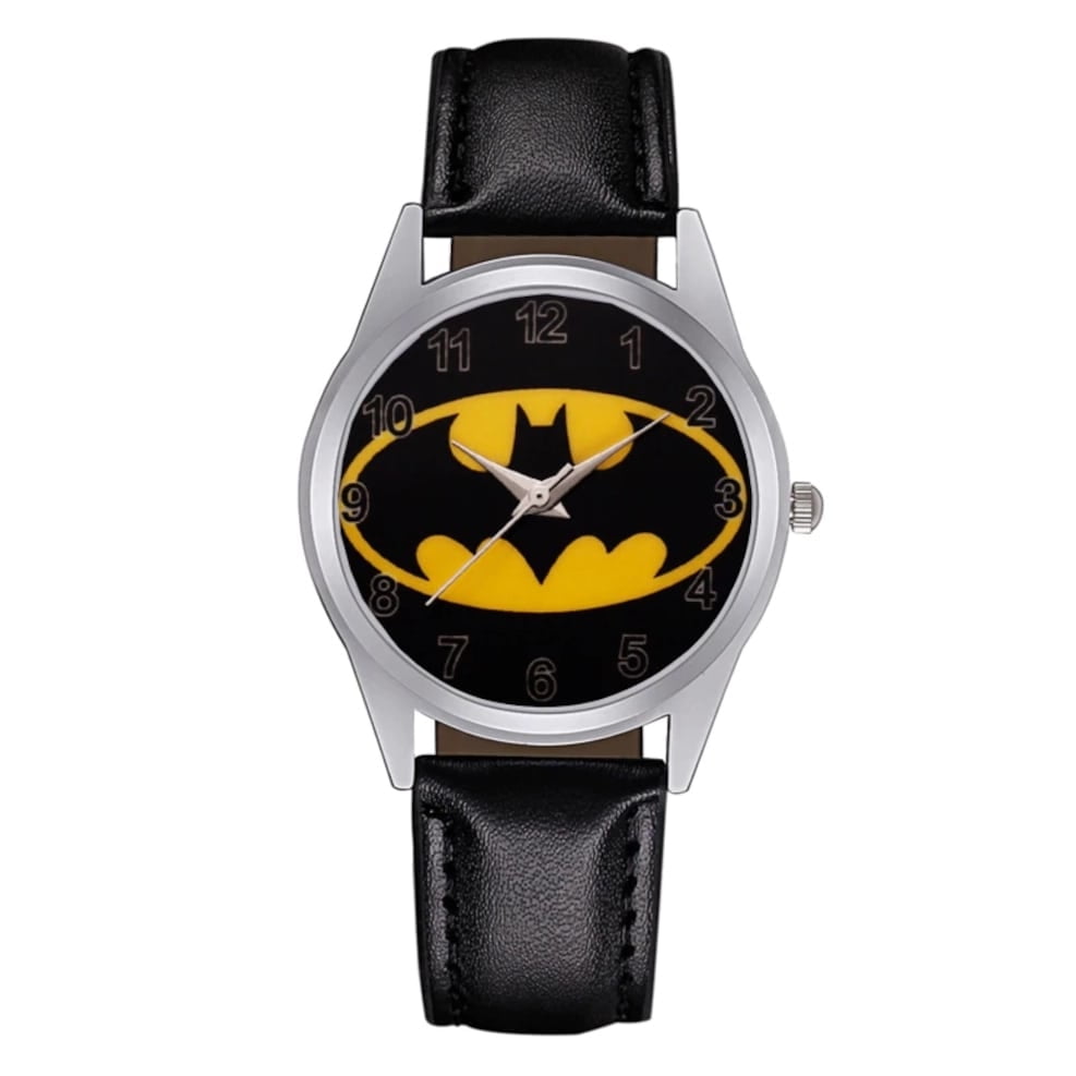 Batman Watch Round Dial Face with Batman Symbol DC Superhero W140BM
