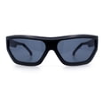thumbnail image 5 of 80s Narrow Rectangle Sport Monoblock Shield Plastic Sunglasses All Black, 5 of 8