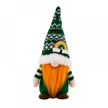 

Final Clearance! Handmade Gnome Plush Elf Decorations Mr and Mrs Green Buffalo Check Plaid Easter Scandinavian Tomte Home Table Ornament
