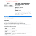 thumbnail image 2 of Front Caliper Bracket Mounting Bolt - Compatible with 2015 - 2021 Ford Transit-250 2016 2017 2018 2019 2020, 2 of 2