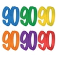 thumbnail image 2 of Beistle Club Pack of 24 Multi-Colored "90" Foil Party Decoration Silhouettes 12", 2 of 2