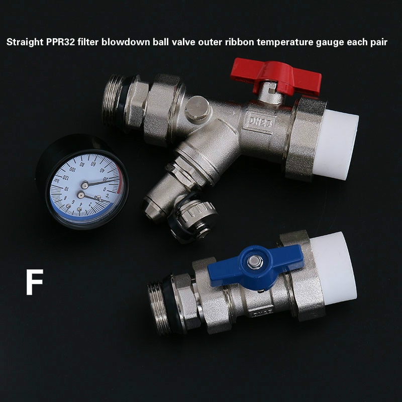 Straight PPR25/PPR32 filter ball valve/ filter drain valve female