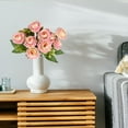 thumbnail image 4 of Artificial Silk Rose with Vase Flowers Bouquet for Wedding Home Centerpiece Table Decor, 4 of 7