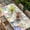 Beige Pink, variant on Happy Easter Table Cloths for 5 Foot Rectangle Tables, Spring Bunny Colorful Eggs Wooden Grain Patio Waterproof Elastic Fitted Tablecloths, Washable Rectangular Table Cover for Camping
