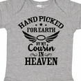 thumbnail image 4 of Inktastic Handpicked for Earth by My Cousin in Heaven with Angel Wings Boys or Girls Baby Bodysuit, 4 of 5