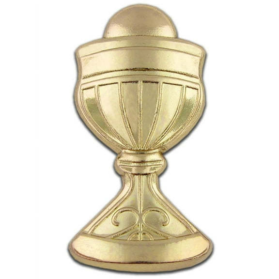 PinMart's Gold Plated Chalice with Host Religious Lapel Pin