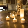 thumbnail image 4 of 12 velas Led vela recargable eléctrica Led llama intermitente con decoración de estación de carga, 4 of 5