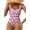 Rose, variant on Women's Bikini Sets Floral Print Whip Stitch 2 Piece Swimsuits High Waisted Scoop Bathing Suits