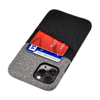 Dockem iPhone 11 Pro Luxe M2 Wallet Case; Built-in Metal Plate, 2 Card Holder Slots, Black/Grey