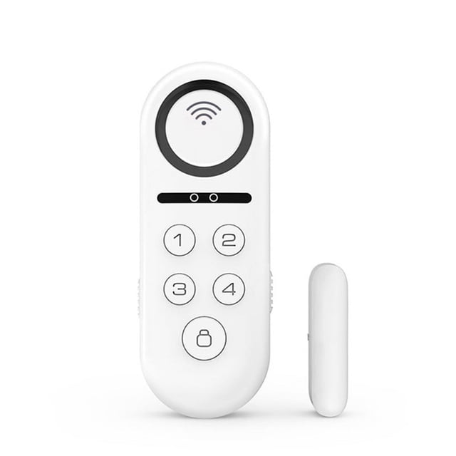 Tuya Smart Door Window Alarm Sensor Door Magnetic Remote Sound and Light Password Disarm Tuya Smart Home