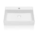 thumbnail image 1 of QinaQin Lavabo sobre encimera de cerámica blanca para baño, fácil de limpiar, sin salpicaduras, compatible con grifería universal, lavabo moderno tipo vessel para tocador, 1 of 7