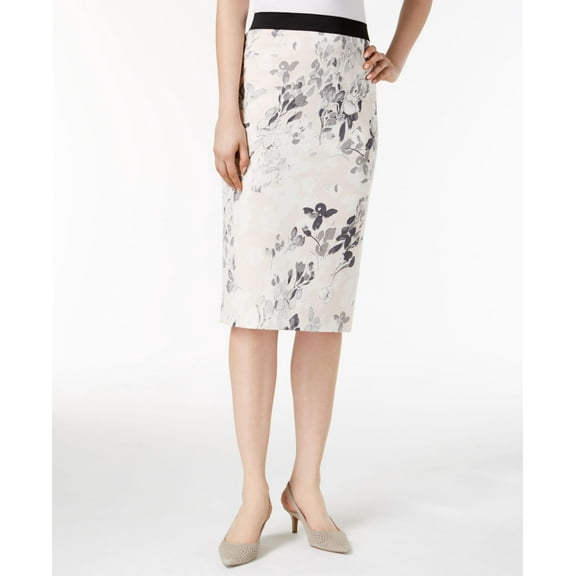 Alfani Petite Printed Pencil Skirt Flutter PS