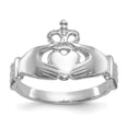 thumbnail image 1 of 14K White Gold Polished Claddagh Ring, 1 of 2