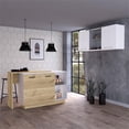 thumbnail image 2 of FM FURNITURE Granby 2-Piece Modern Engineered Wood Kitchen Set in White/Oak, 2 of 7