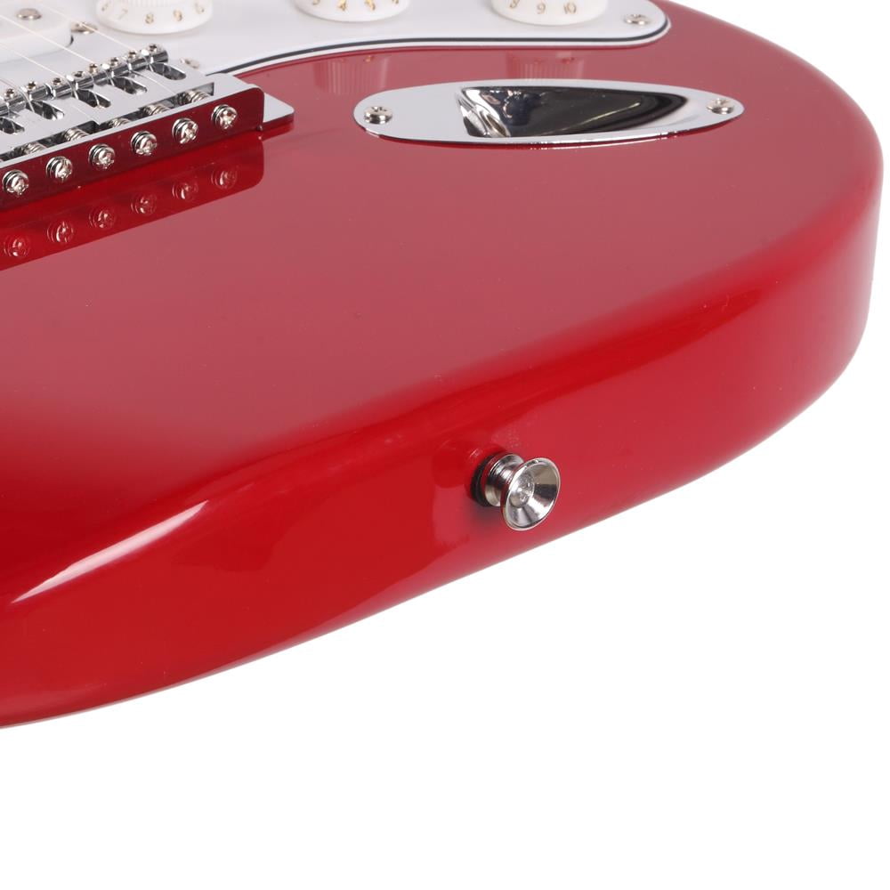 Glarry Maple Fingerboard Electric Guitar with Bag, Red