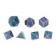 thumbnail image 1 of Juego de dados de varias caras, juego de mesa de Metal galvanizado, dados poliédricos, Kit para Bar, hogar, esmalte azul, 7 Uds., 1 of 14