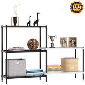 Rackaphile Wire 2 Section Shelving Unit Adjustable Metal Utility