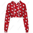 thumbnail image 1 of Hello Kitty Chandail en Molleton Court à Manches Longues pour Femmes, Motif, Chandail Noir, Chandail à Capuchon de Mode pour Femmes, 1 of 7