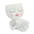 thumbnail image 3 of Mannequin Flower Pot Resin Creative Double Flower Pot Face Flower Pot, 3 of 5