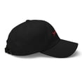 thumbnail image 6 of Clishirt Adult Unisex Embroidered Red Fish Adjustable Black Classic Dad Hat, 6 of 7