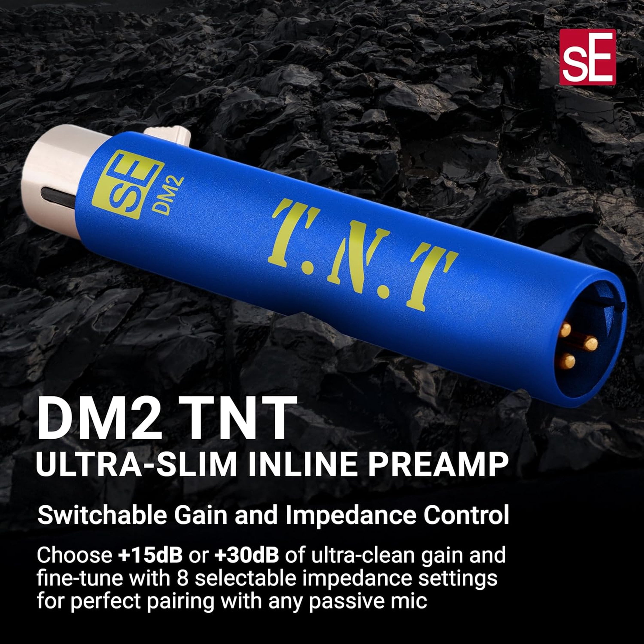 SE Electronics DM2 TNT Active Inline Preamp Black