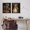 thumbnail image 3 of Stupell Industries Royal Garb Dog & Cat Novelty & Humor Painting Gray Floater Framed Canvas Art Print Wall Art, 31 x 25, Set of 2, 3 of 10