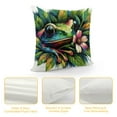 thumbnail image 4 of GOSMITH Funny Animal Frog Home Decorative Throw Pillow Cover Watercolor Tree Frog in Tropical Jungle Cushion Case Decoration Outside Pillowcase Sofa Couch Decor White, 4 of 5