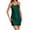 Dark Green, variant on Satin Nightshirts Silk Nightdress Spaghetti Strap Short Negligee Chemise Slip with Deep V Neck Dark Green XL