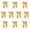 Gold, variant on Hyknon 10Pcs Satin Bow Decorations, 4.9"×5.9" Glossy Satin Long Tail Hair Bow, Double Loop Ribbon Bow Accessories, Selfs-Adhesive with Adhesive Dots Bow Ornament for Wedding Party Gift DIY, Gray