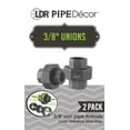 thumbnail image 3 of LDR 4717088 Pipe Decor 0.37 in. FIP x 0.37 in. Dia. FIP Black Malleable Iron Union, 3 of 5