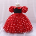 thumbnail image 2 of TAIAOJING Girls Summer Dress for Kids Toddler Polka Dots Dress For Church Holiday Pageant Birthday Party Girl Vintage Bow Dress Gift Clothes Outfit 6-12 Months, 2 of 7