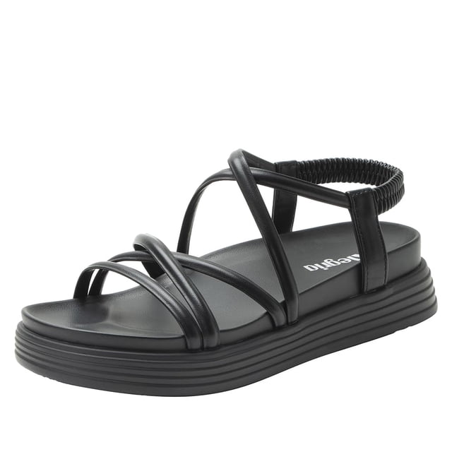 Sandalia Alegria Audie Caviar, respetuosa con el agua, para mujer, tallas 5-5.5