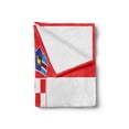 thumbnail image 2 of Croatia Soft Flannel Fleece Throw Blanket, Simplistic Design Illustration of National Country Flag Zagreb Print, Cozy Plush for Indoor and Outdoor Use, 50" x 60", Vermilion Indigo White, by Ambesonne, 2 of 5