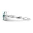 thumbnail image 3 of 925 Sterling Silver Stackable Expressions Blue Topaz Rhodium Ring Size: 6; for Adults and Teens; for Women and Men, 3 of 5
