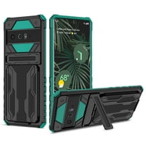 Feishell for Google Pixel 8 Pro Wallet Case Credit Card Holder Stand Kickstand Rugged Hard PC   Soft TPU Shockproof Heavy Duty Defender Armor [Military Grade Protection] Grip Phone Case, Darkgreen