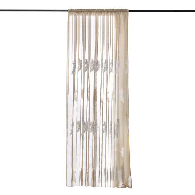 Poliéster puerta ventana cortina apagón para dormitorio sala de estar decoración (marrón)