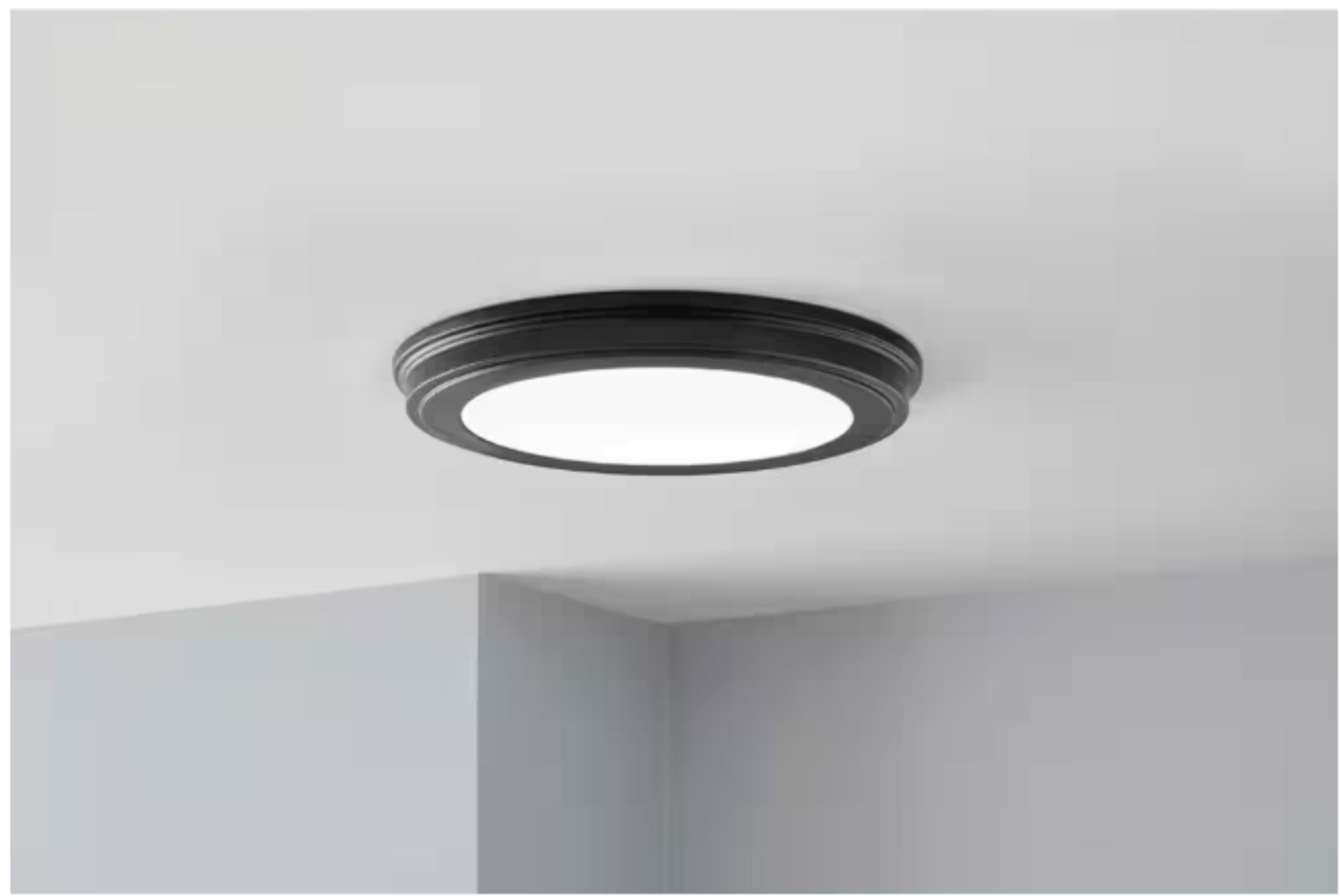 13” Matte Black Ceiling Flush Mount Light