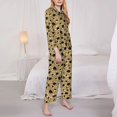 thumbnail image 3 of Honeii Graduation Hats3 print Women's Pajama Sets Long Sleeve Button Down Sleepwear Nightwear Soft Pjs Lounge Sets-Small, 3 of 7