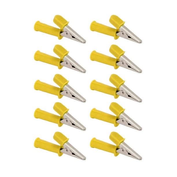 Pinza de prueba para terminales, 10 piezas, pinzas de cocodrilo aisladas, pinzas para cables, pinzas de prueba eléctricas de vanguardia