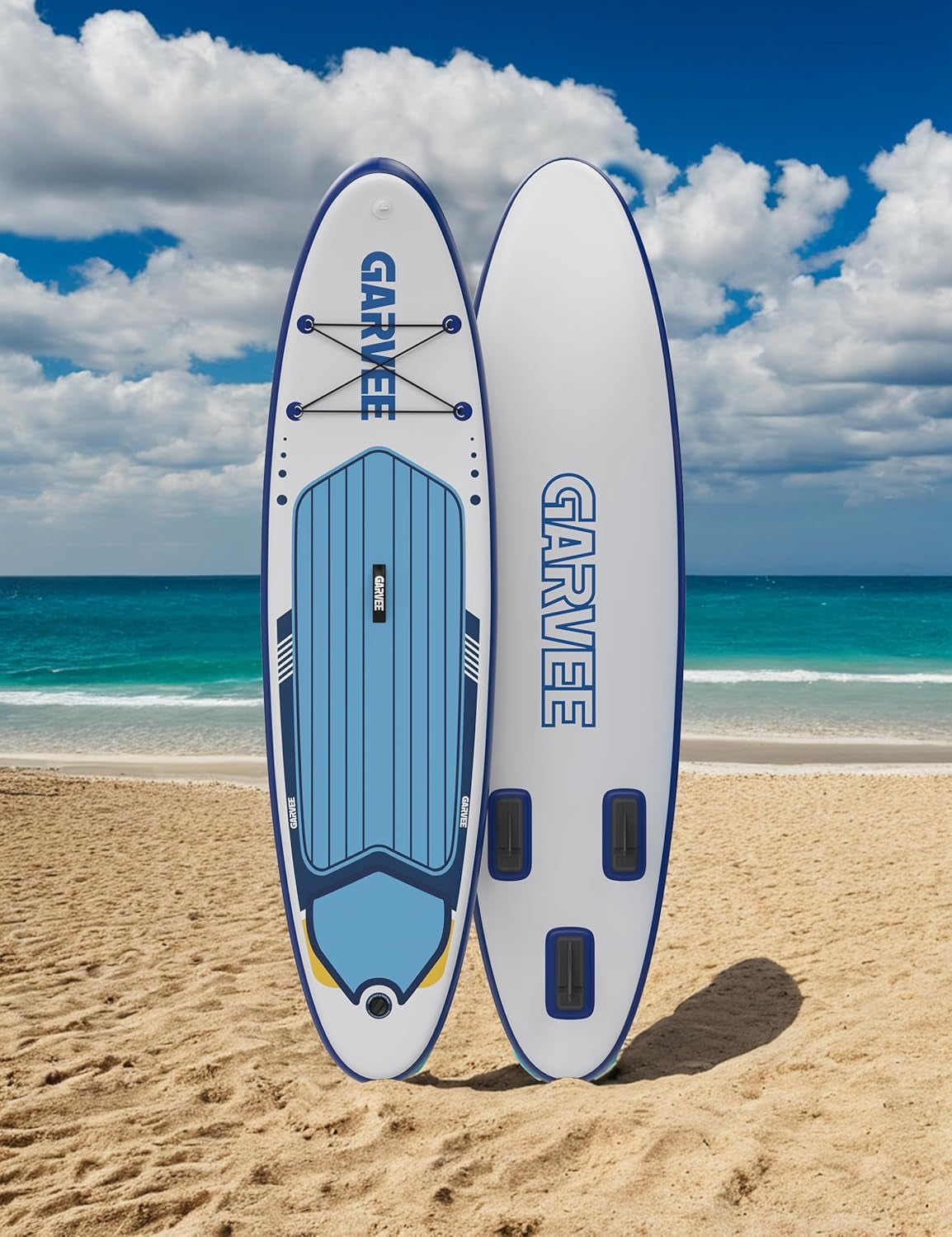 Kicctian 10.6ft Inflatable Stand Up Paddle Board, Non-Slip EVA Deck, 6'' Thick, with Full Accessories for Adults