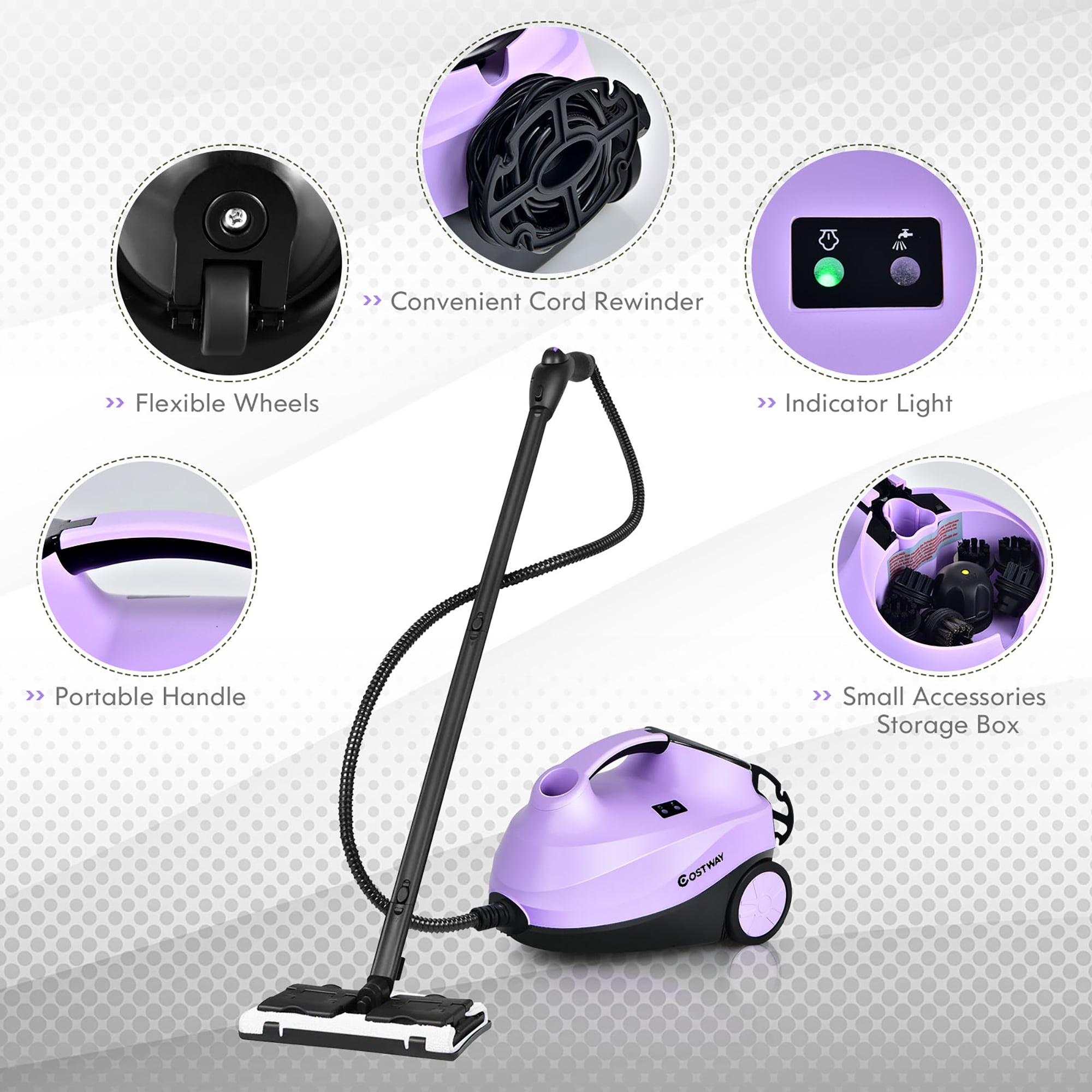 costway 2000w steam cleaner