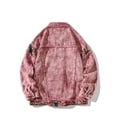 thumbnail image 4 of Maoxin Jackets for Men Vintage Motorcycle Solid Color Button Pocket Long Sleeved Denim Jacket Casual Jackets for Men Pink M, 4 of 7