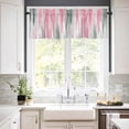 thumbnail image 3 of Pink Gray Kitchen Valances for Windows 42x12 Inch Kitchen Curtains Valances Rod Pocket Contemporary Abstract Gradient Aesthetic Bathroom Window Valances for Window Treatment Decor, 3 of 6