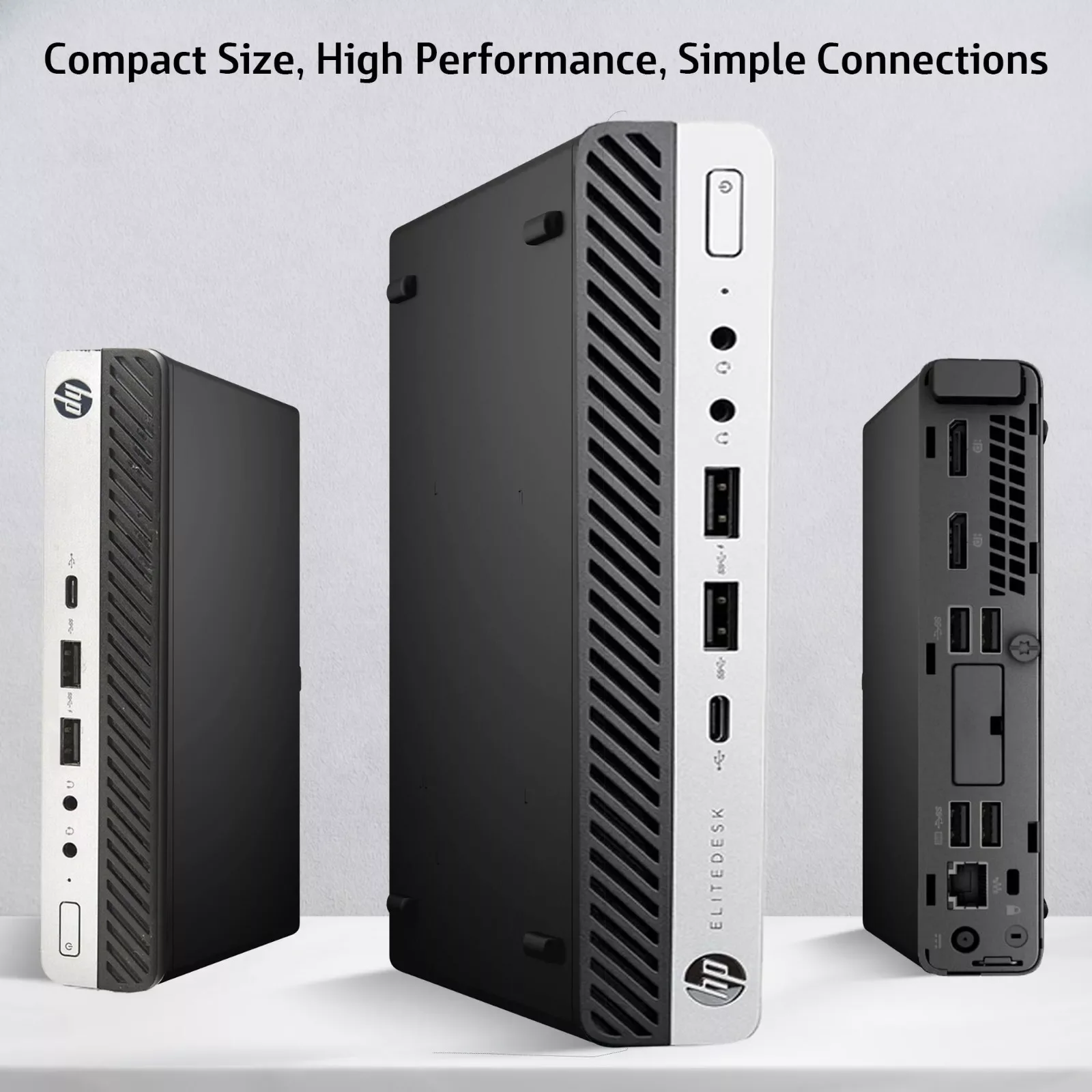 Restored HP EliteDesk G3 Mini Desktop PC Intel Quad-Core i5-6500T, 16GB DDR4 Ram, 500GB HDD, WiFi, Keyboard and Mouse, Windows 11 Pro (Refurbished)