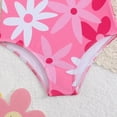 thumbnail image 5 of Confree For Girls Summer Swimwear Graphic Print Bathing Suits Holiday Casual Breathable Little Girls Swimsuit Size 4-5 Years Pink, 5 of 8