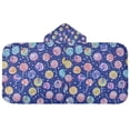 thumbnail image 5 of Yayeee Kids Hooded Towel with Hand Pockets Beach Soft Absorbent Bath Wrap 50 x 23.5 inch, Blue Colorful Candies, 5 of 5