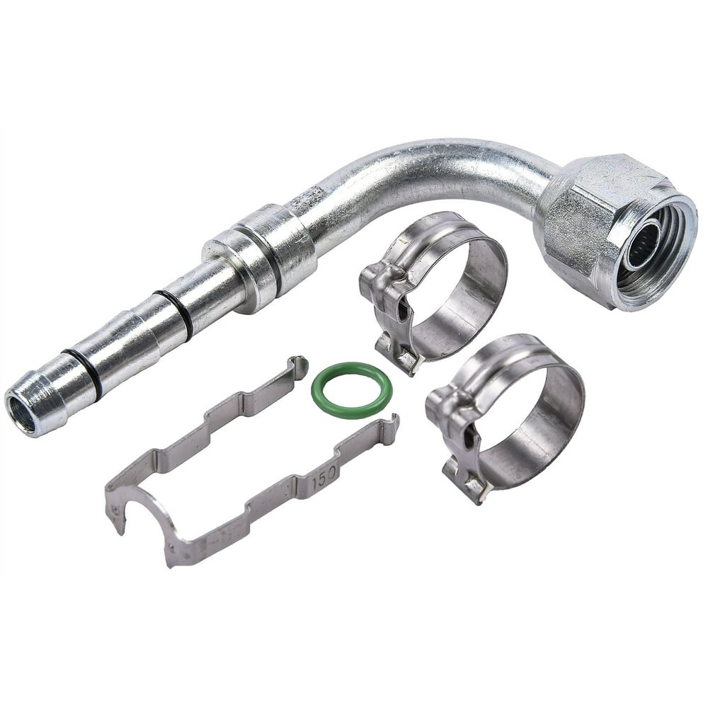 JEGS 130120 EZ Clip A/C Hose End Fitting Kit [6 Hose Fitting, 90